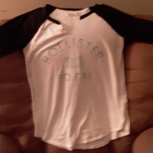 Hollister relaxed 3/4 sleeve graphic tee